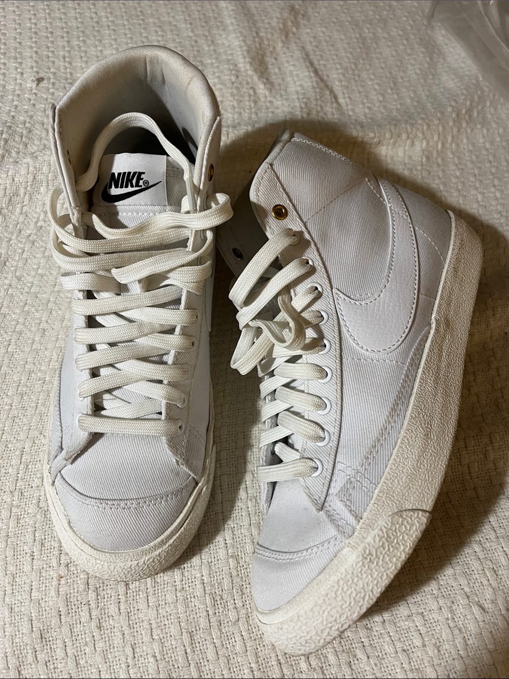 Nike Women’s Blazer Mid Canvas High-Top Sneakers - White